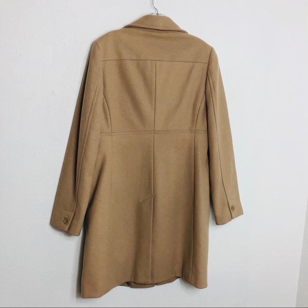 Club Monaco Tan Wool Mid-length Button Coat L - Picture 2 of 8